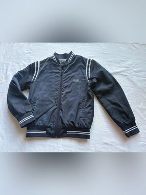 Hugo Boss Navy Jacket with White Stripe Trim